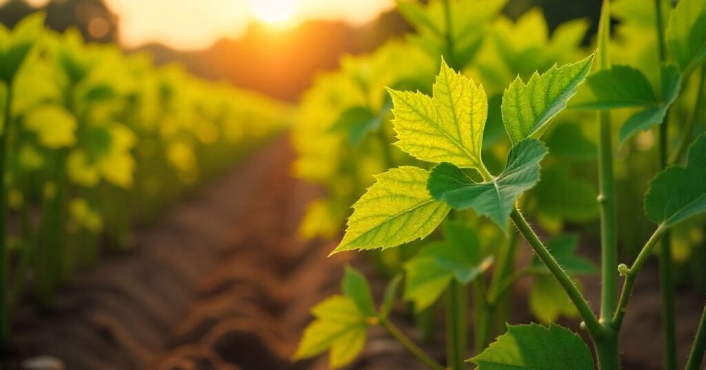 okra leaves plant
