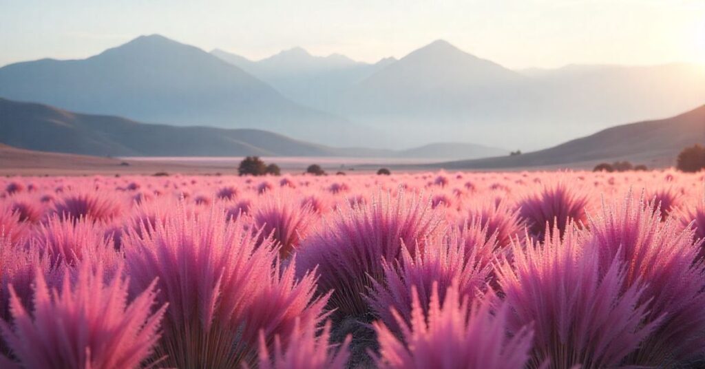 pink pampas grass plants