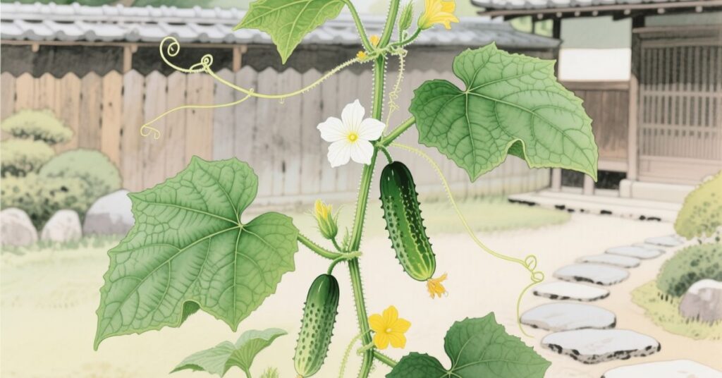 Japanese cucumber plant