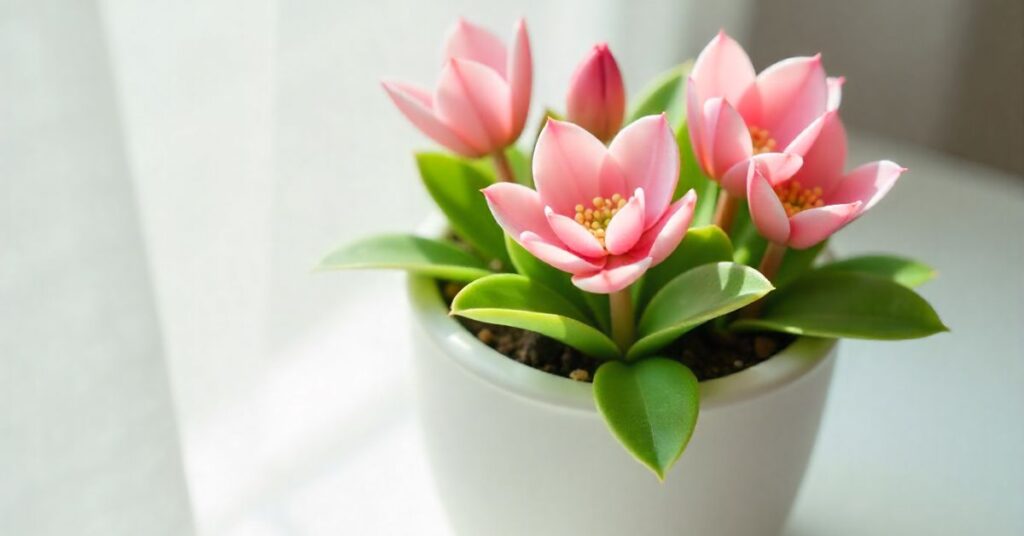 Green Pink Leaf Plant