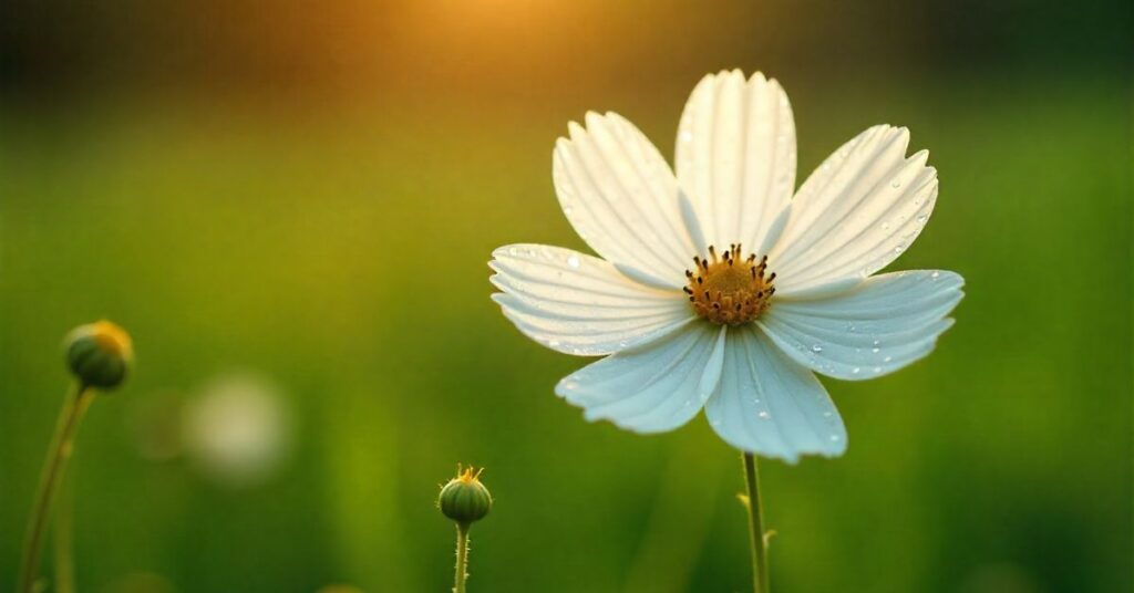 white cosmos plant