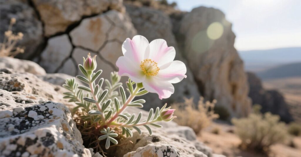 white rock rose plant
