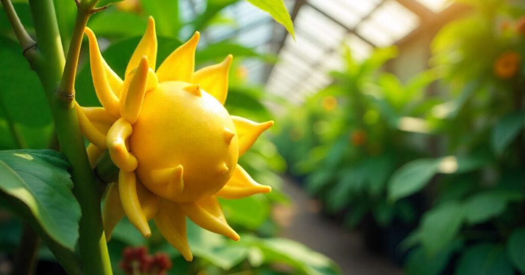 yellow dragon fruit plant