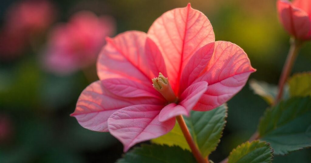begonia pink plant