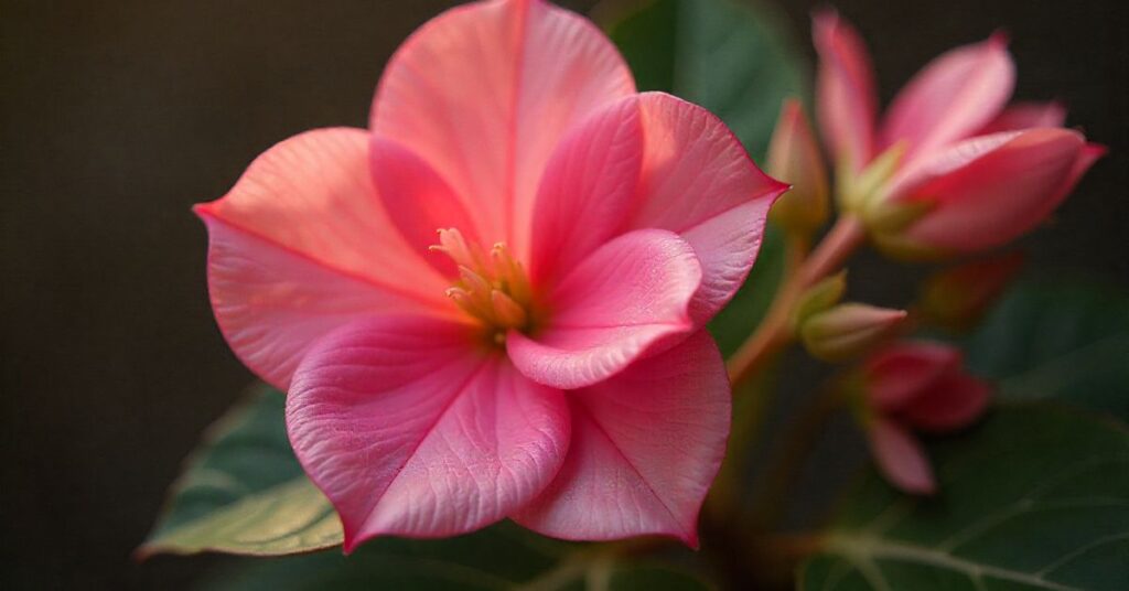 begonia pink plant