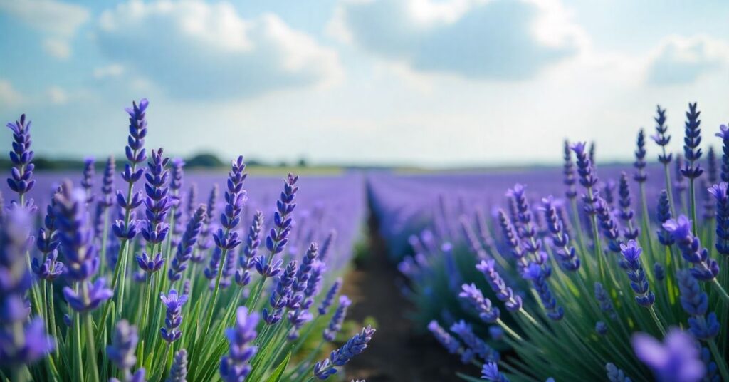 blue lavender plant