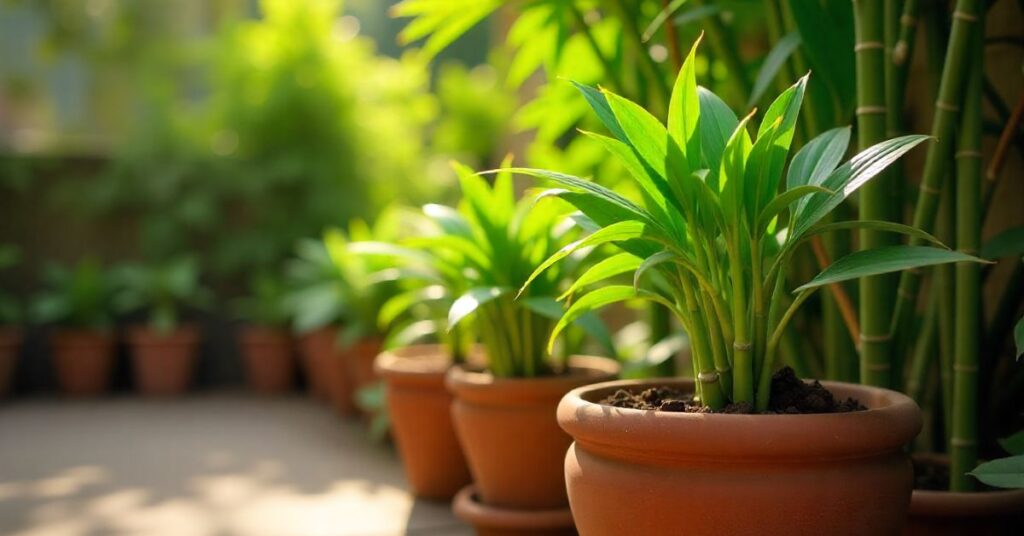  Bamboo Plants in Pots