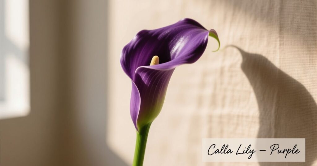 purple calla lily plant